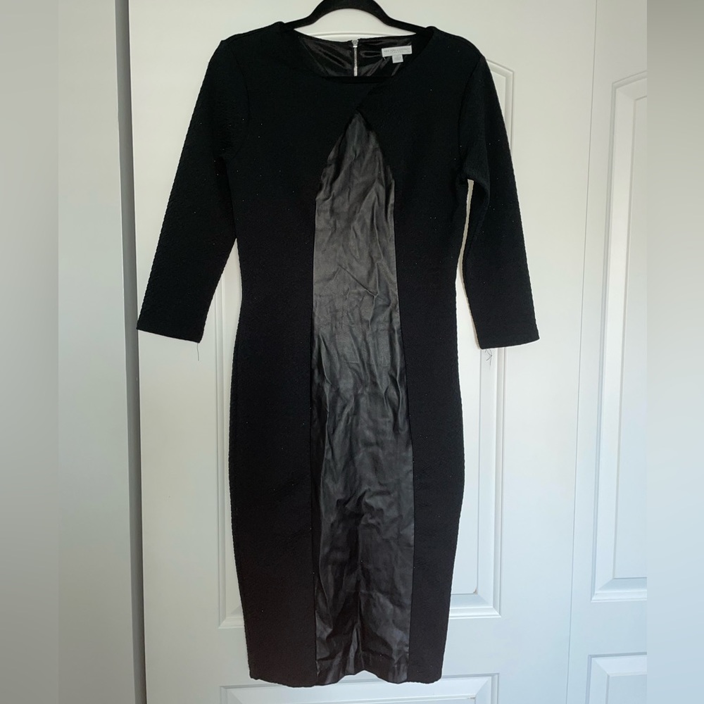 New York and Company black midi dress size s